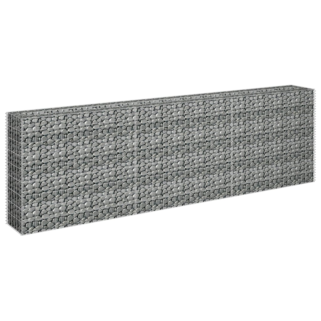 Gabion plantenbak verhoogd 90x30x90 cm gegalvaniseerd staal