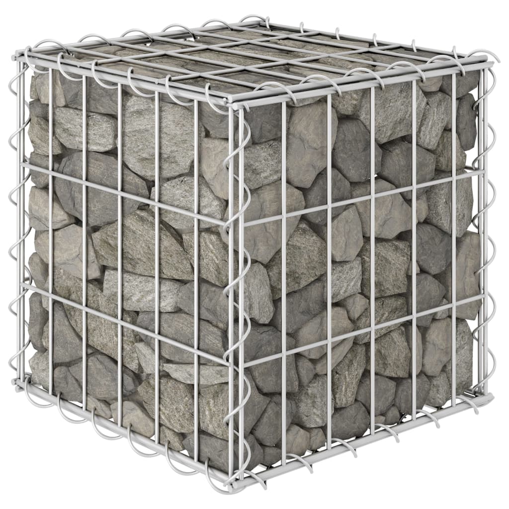 Gabion plantenbak verhoogd kubus 40x40x40 cm staaldraad