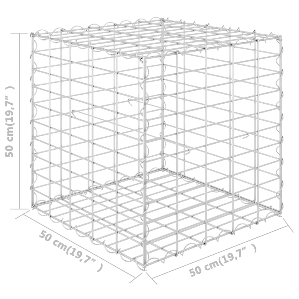 Gabion plantenbak verhoogd kubus 40x40x40 cm staaldraad