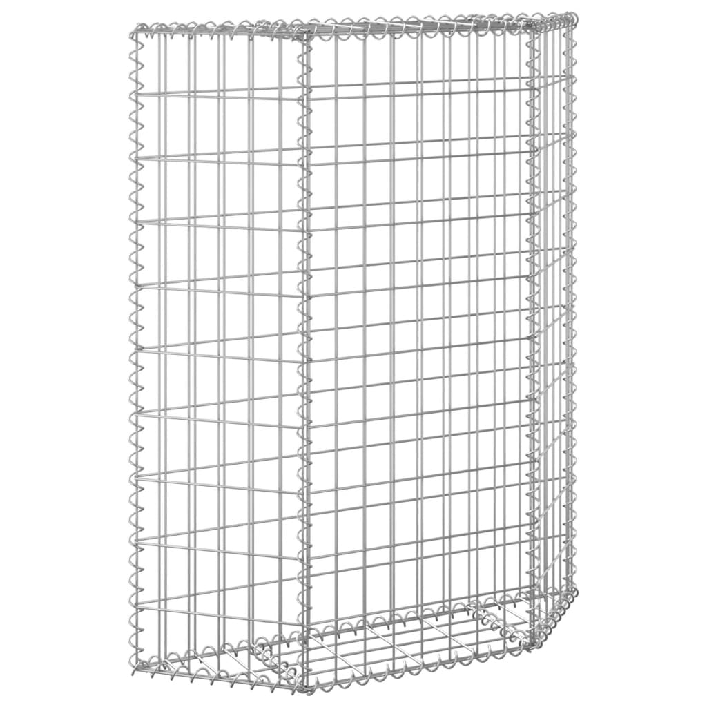 Gabion plantenbak trapezium 80x20x100 cm gegalvaniseerd staal