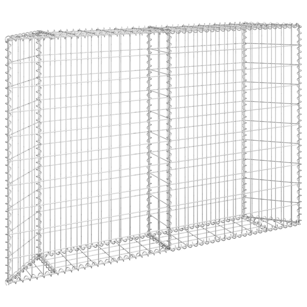 Gabion plantenbak trapezium 80x20x100 cm gegalvaniseerd staal