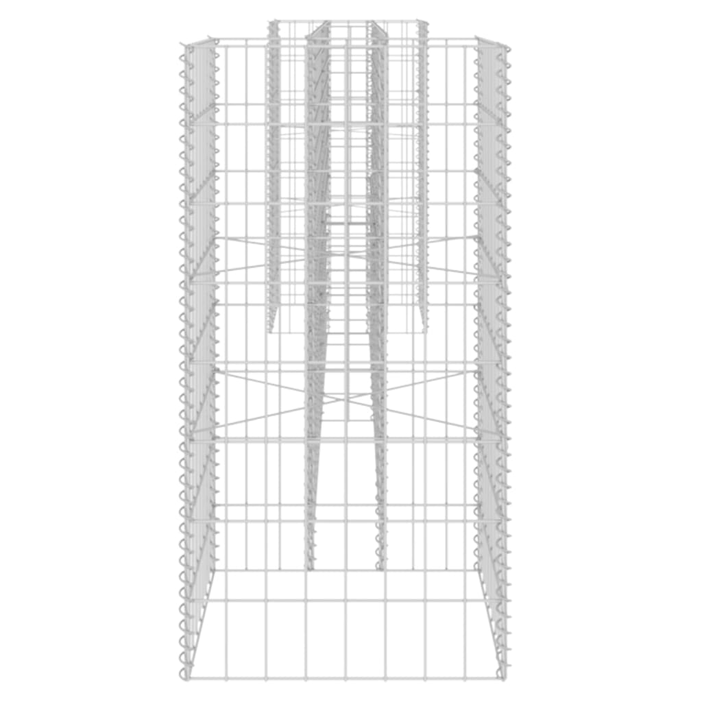 Gabion plantenbak H-vormig 260x40x200 cm staaldraad