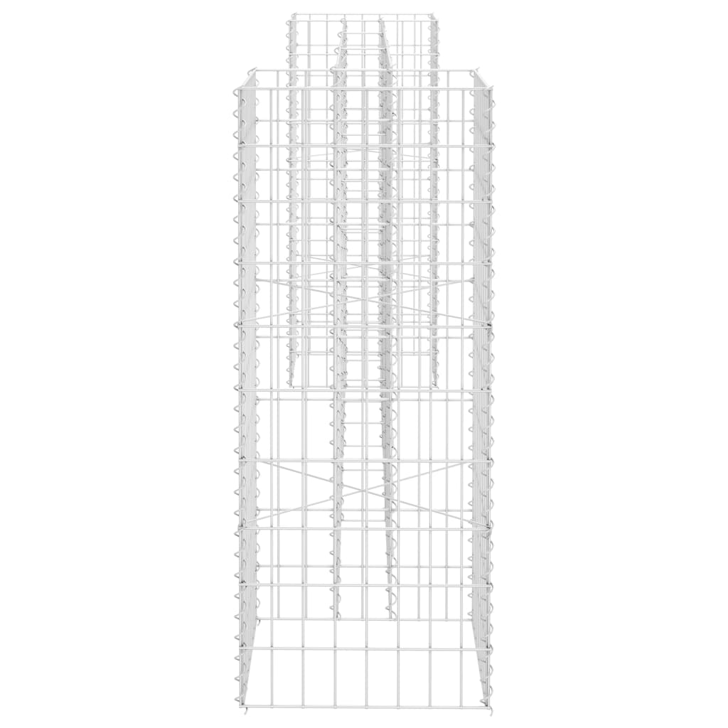 Gabion plantenbak H-vormig 260x40x200 cm staaldraad