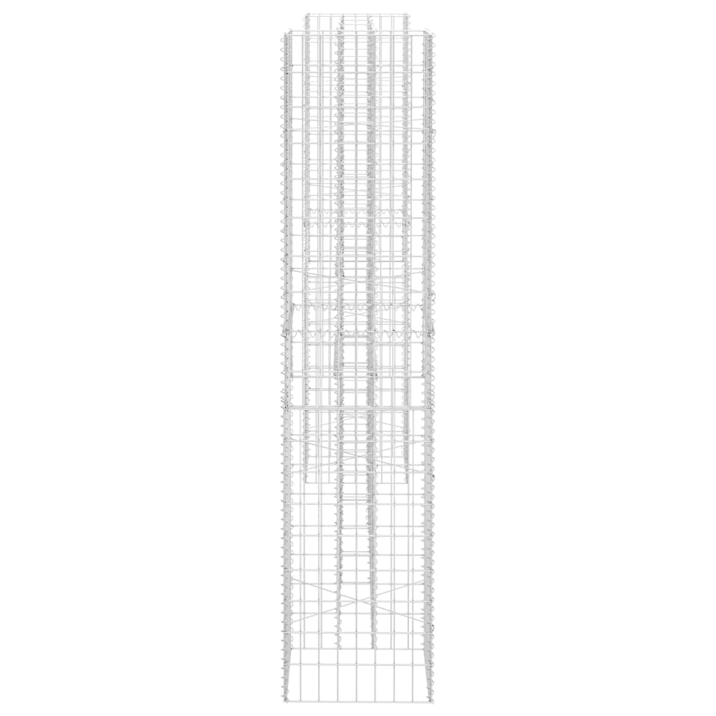 Gabion plantenbak H-vormig 260x40x200 cm staaldraad