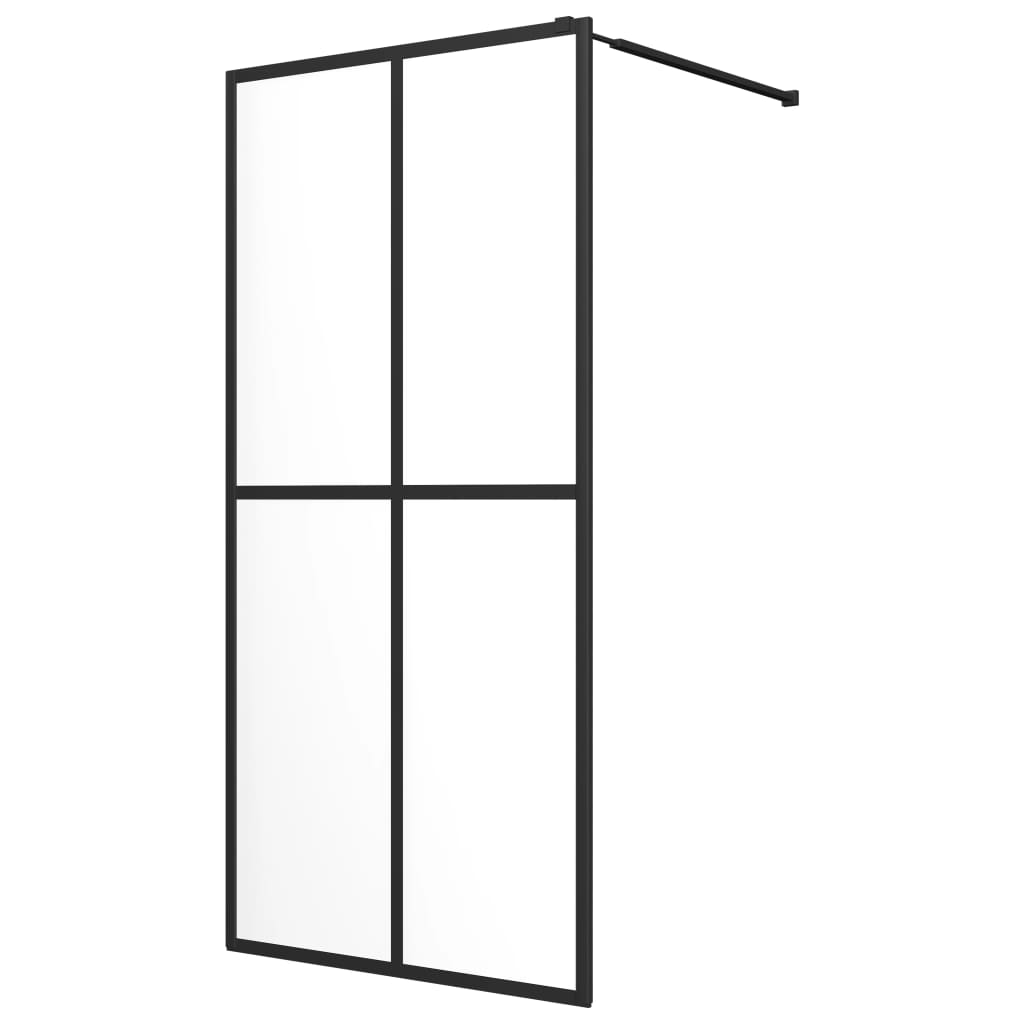 Inloopdouchewand transparant 100x195 cm ESG-glas goudkleurig