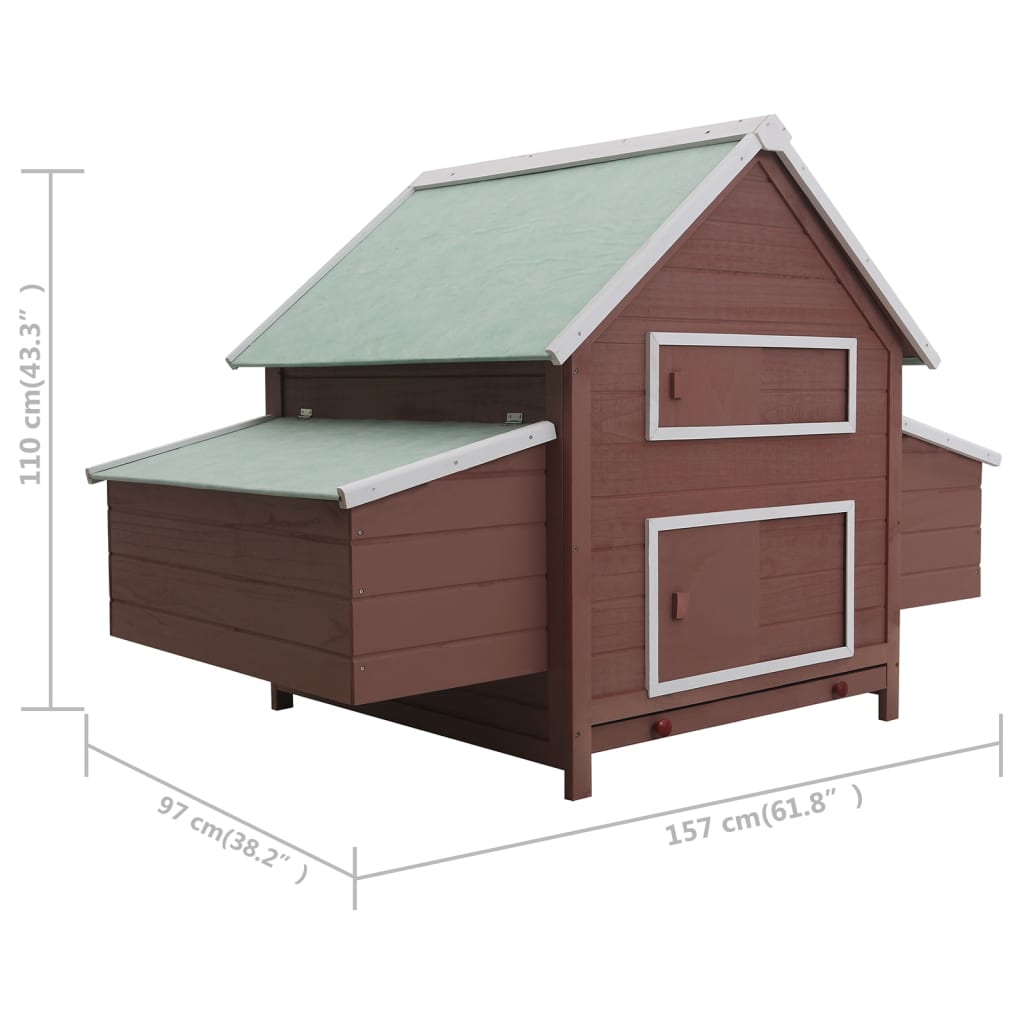 Kippenhok 157x97x110 cm hout