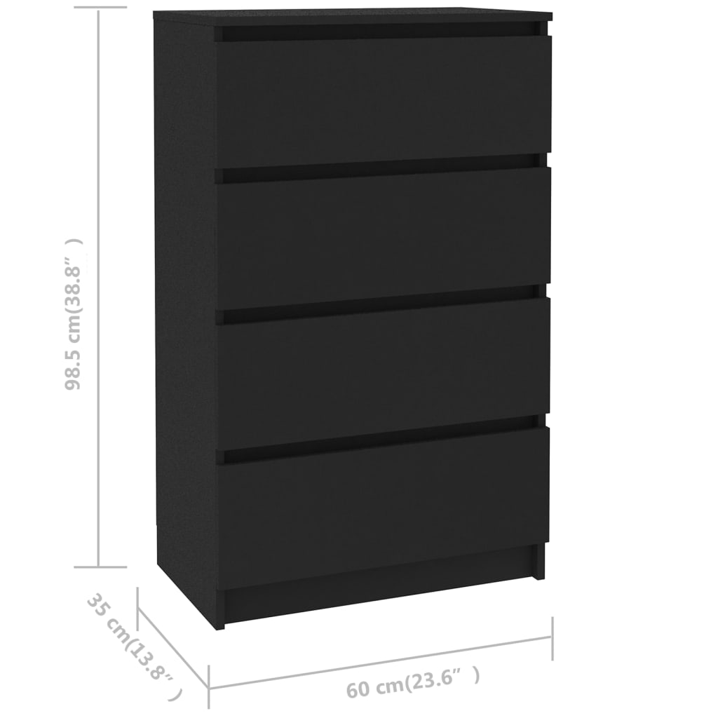 Dressoir 60x35x98,5 cm bewerkt hout eikenkleurig