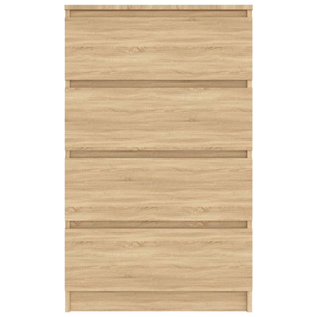 Dressoir 60x35x98,5 cm bewerkt hout eikenkleurig