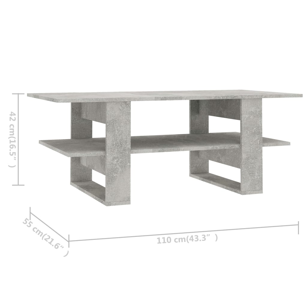 Salontafel 110x55x42 cm bewerkt hout hoogglans wit