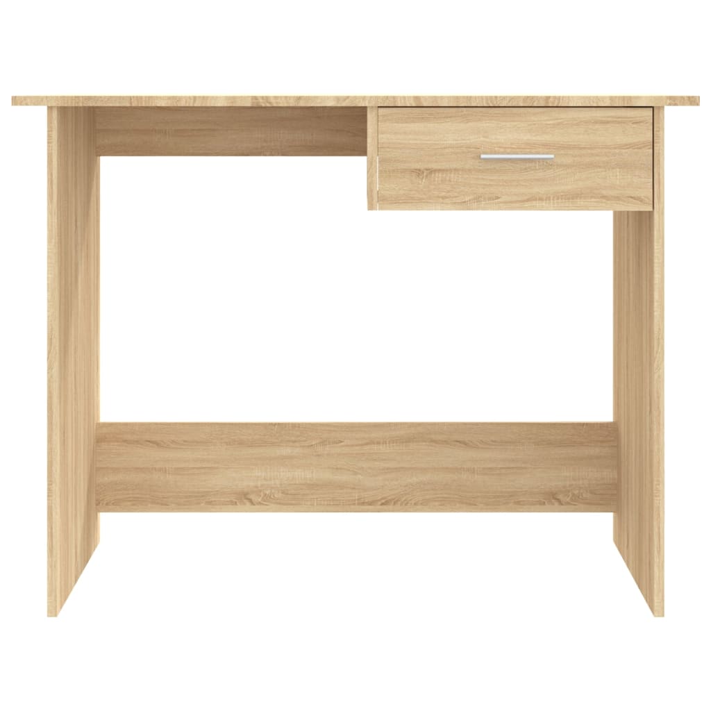 Bureau 100x50x76 cm bewerkt hout eikenkleurig