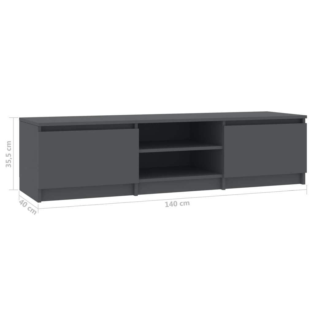 Tv-meubel 140x40x35,5 cm bewerkt hout eikenkleurig