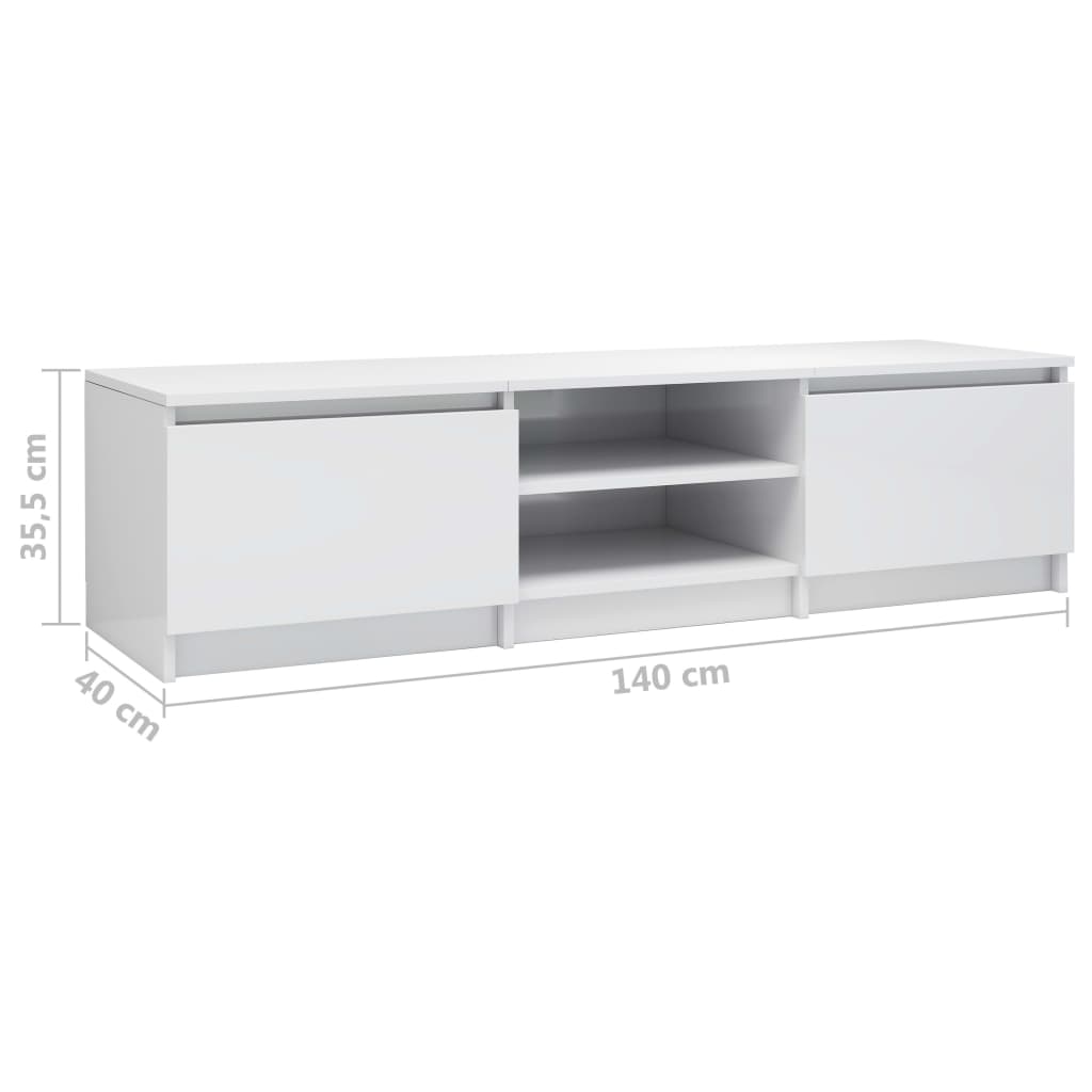 Tv-meubel 140x40x35,5 cm bewerkt hout