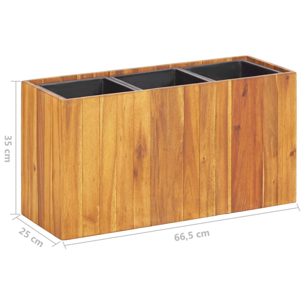 Plantenbak verhoogd 43,5x43,5x44 cm massief acaciahout