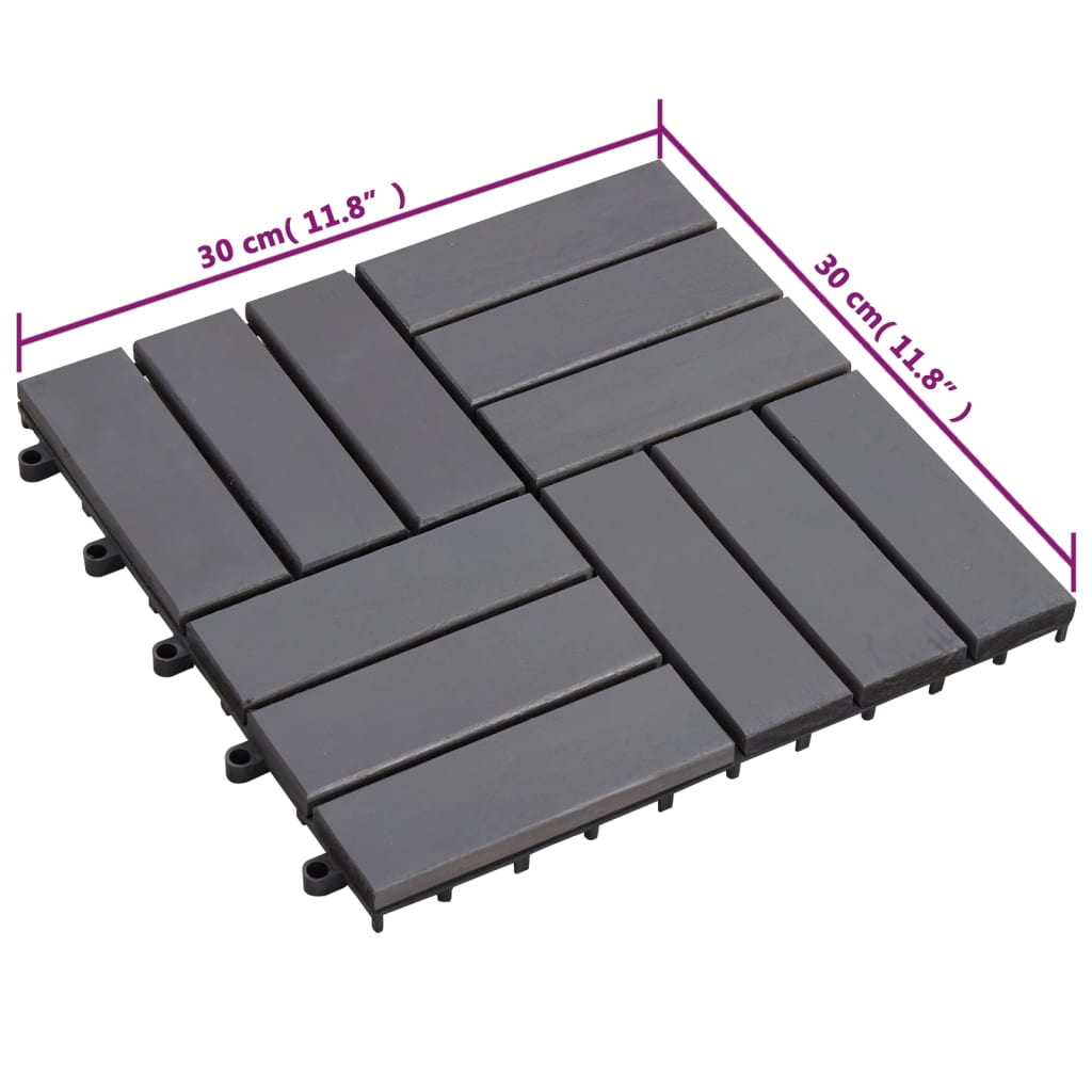 Terrastegels 30 x 30 cm Acacia set van 30