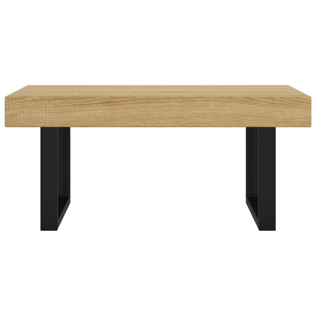 Salontafel 90x45x40 cm MDF en ijzer en zwart