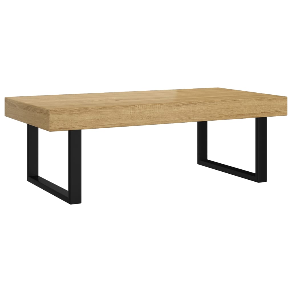 Salontafel 120x60x40 cm MDF en ijzer en zwart