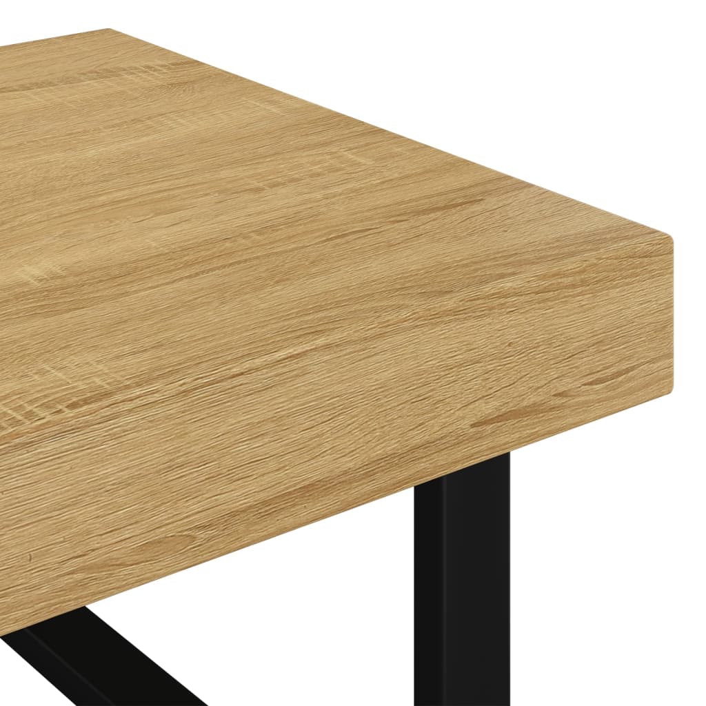 Salontafel 120x60x40 cm MDF en ijzer en zwart