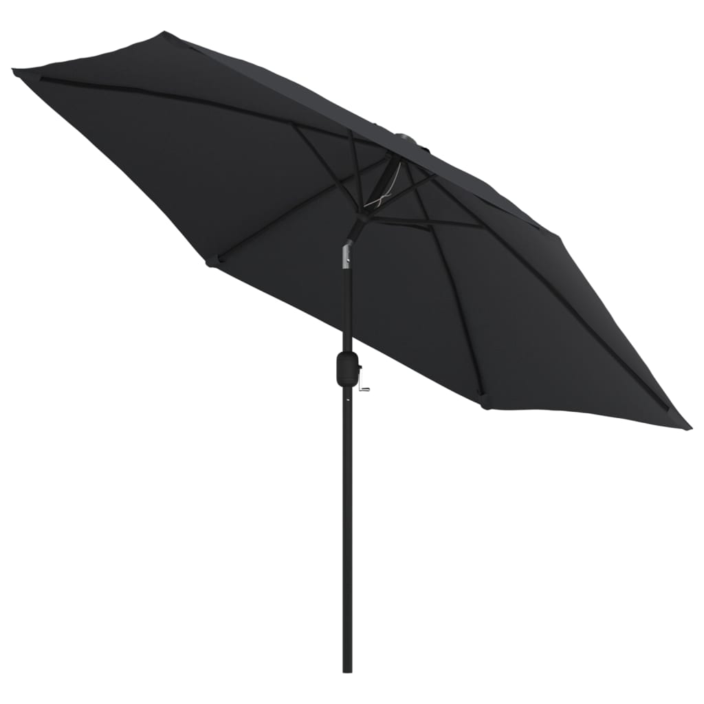 Parasol met LED-verlichting en stalen paal 300 cm