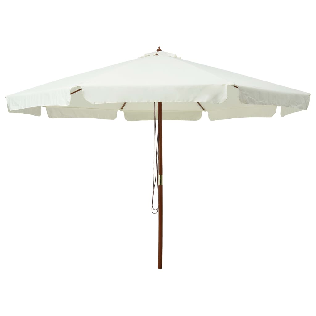 Parasol met houten paal 330 cm terracottakleurig