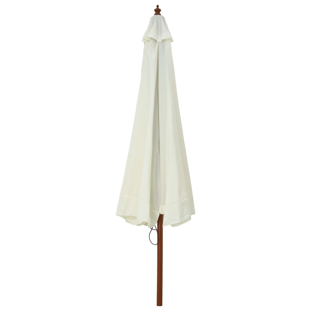 Parasol met houten paal 330 cm terracottakleurig