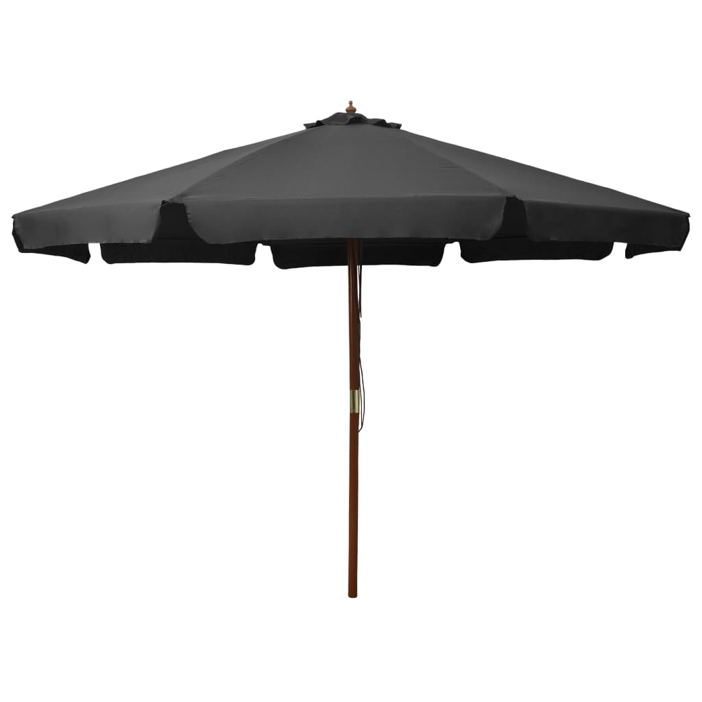 Parasol met houten paal 330 cm terracottakleurig