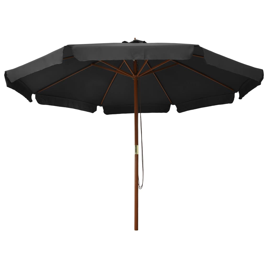 Parasol met houten paal 330 cm terracottakleurig