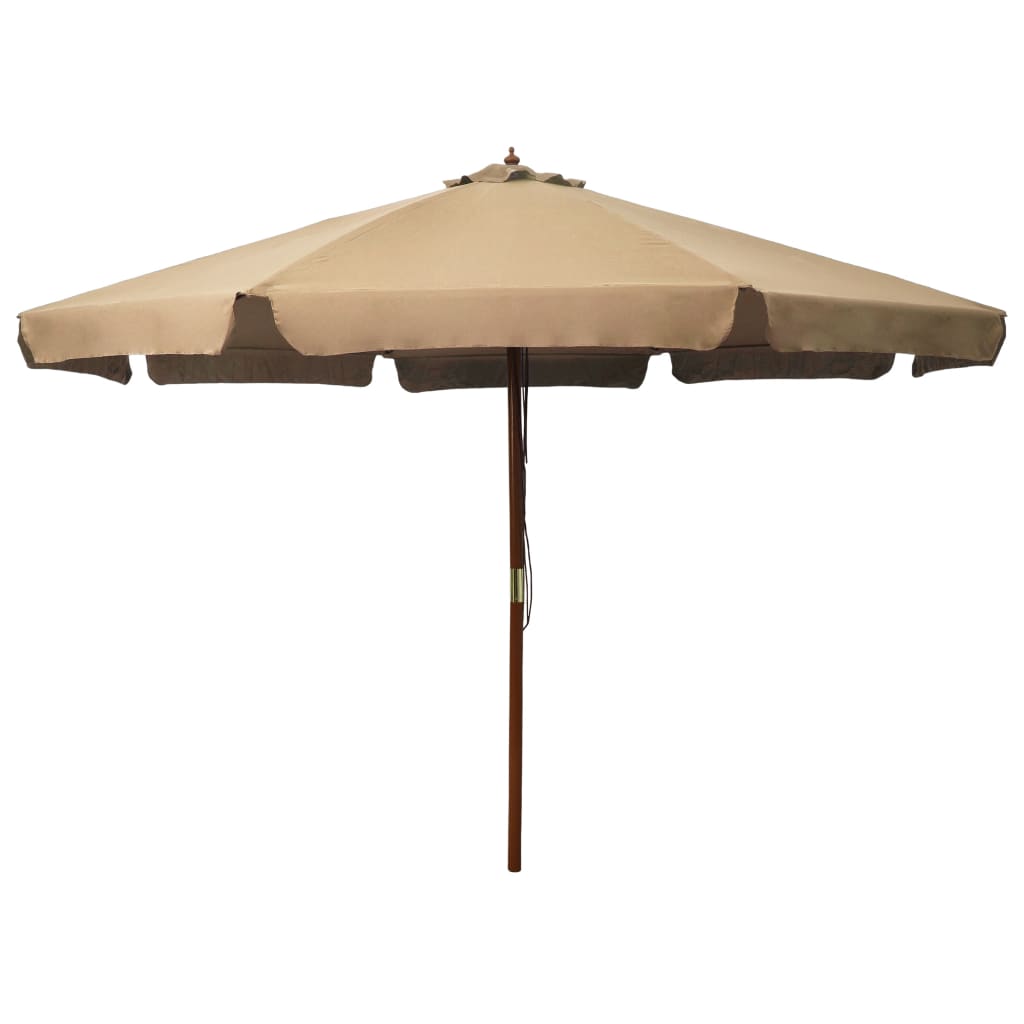 Parasol met houten paal 330 cm terracottakleurig