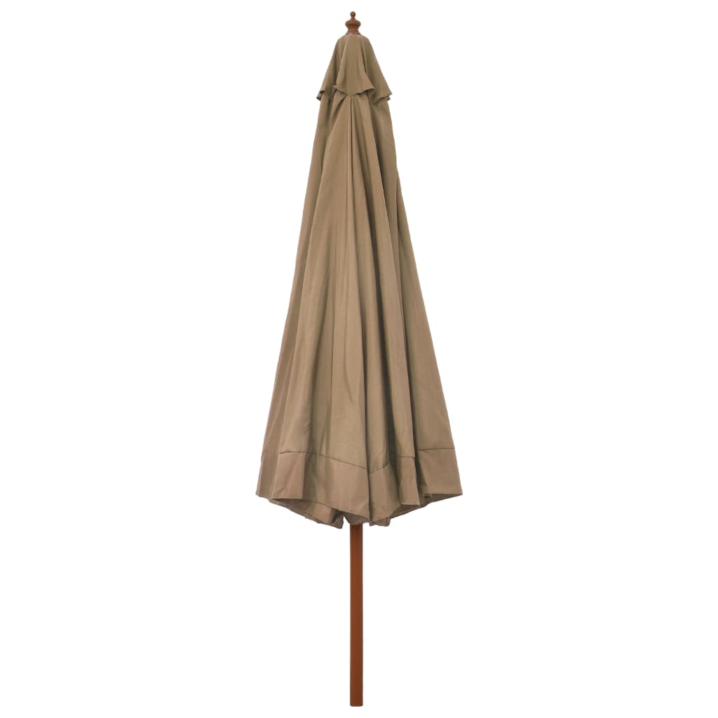 Parasol met houten paal 330 cm terracottakleurig