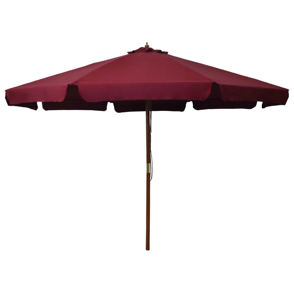 Parasol met houten paal 330 cm terracottakleurig