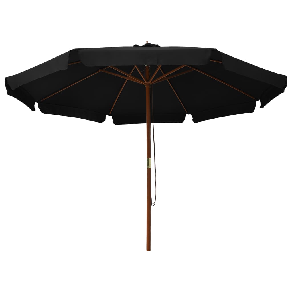 Parasol met houten paal 330 cm terracottakleurig