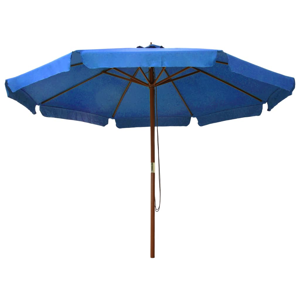 Parasol met houten paal 330 cm terracottakleurig