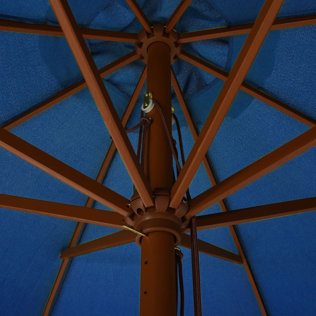 Parasol met houten paal 330 cm terracottakleurig