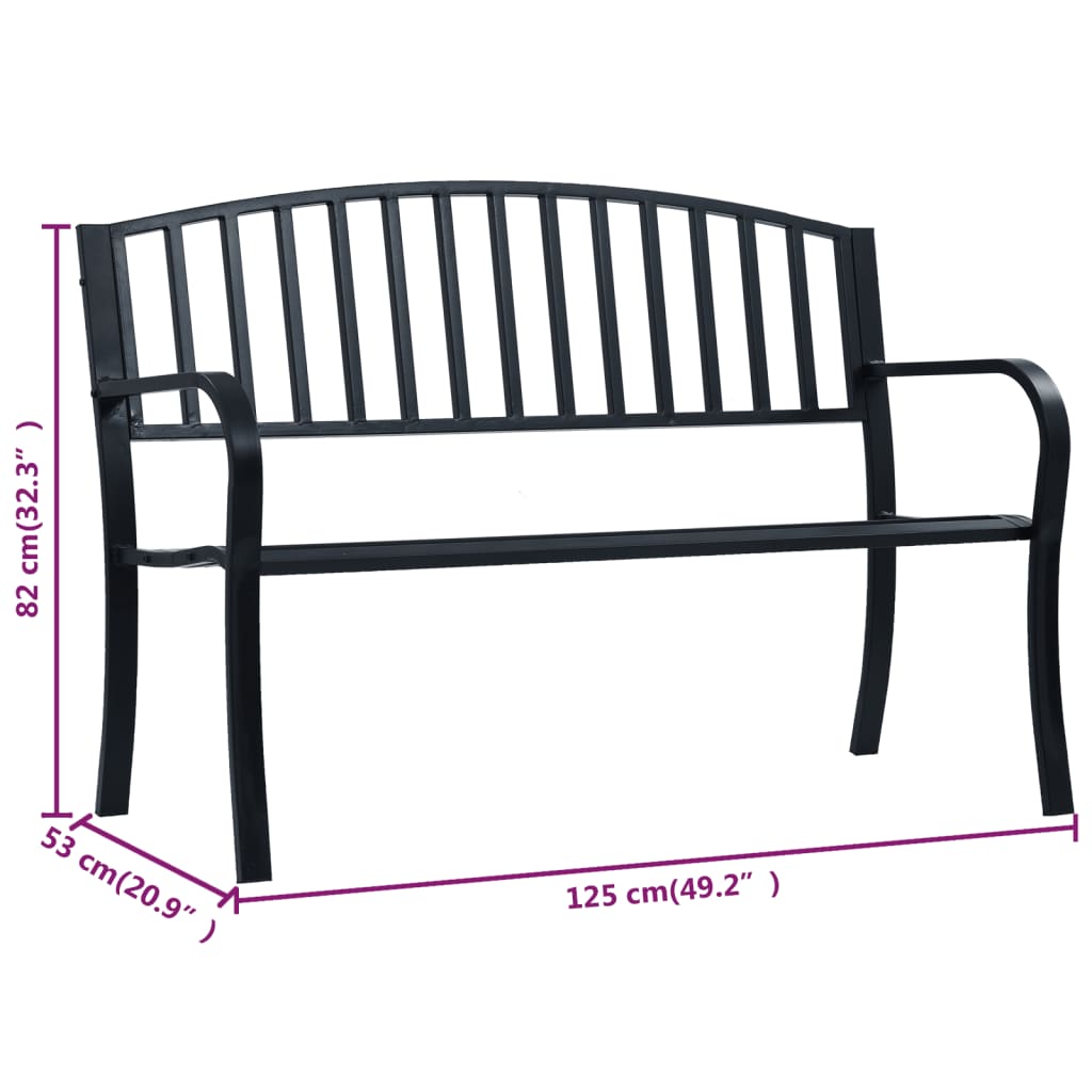 Tuinbank 125 cm staal