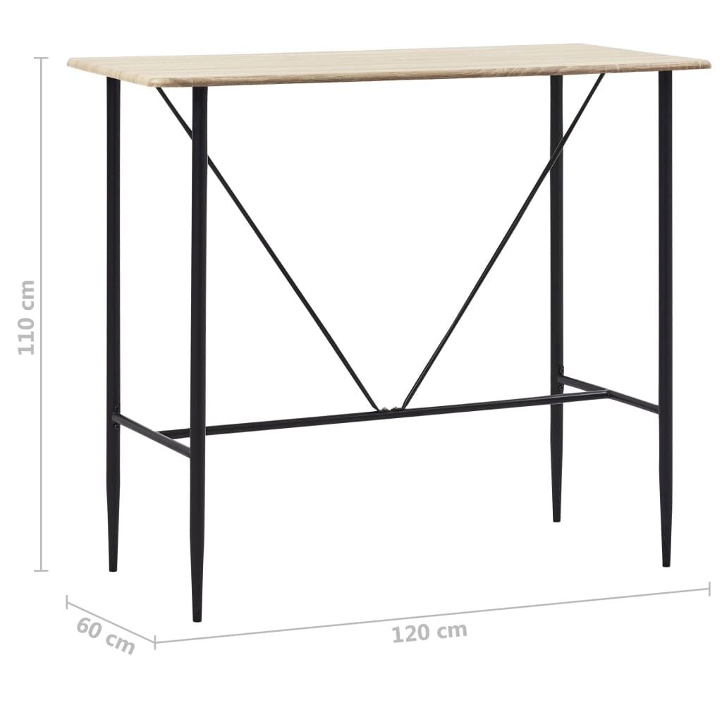 Bartafel 120x60x110 cm MDF