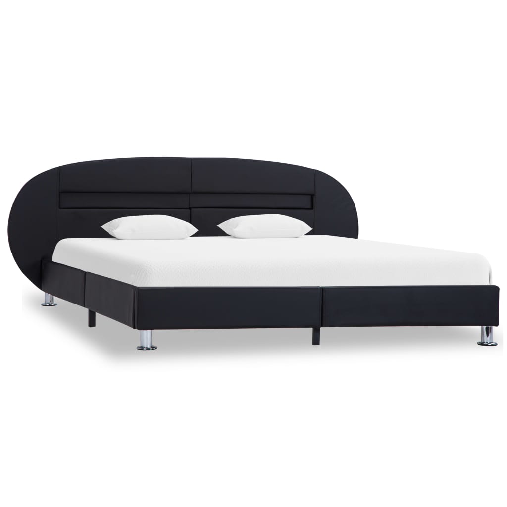 Bedframe met LED kunstleer 90x200 cm