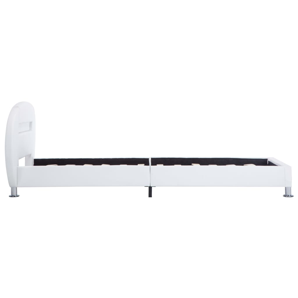 Bedframe met LED kunstleer 90x200 cm