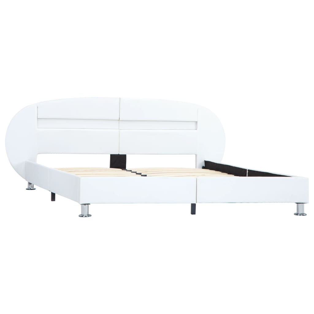 Bedframe met LED kunstleer 90x200 cm