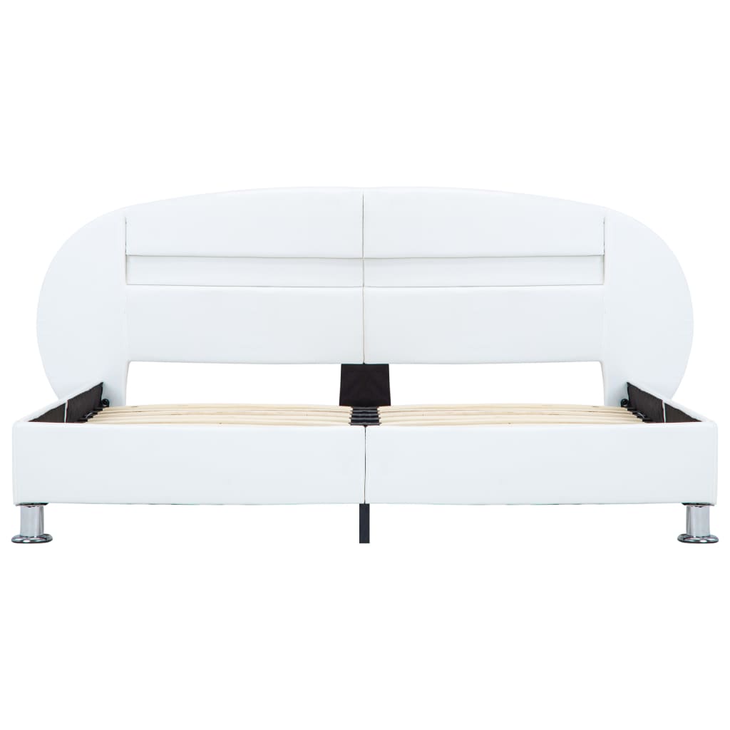 Bedframe met LED kunstleer 90x200 cm