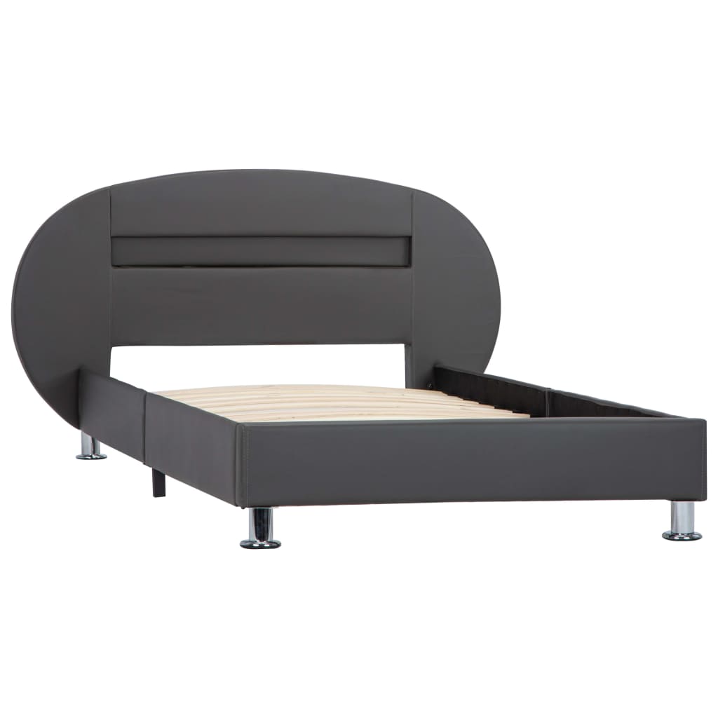 Bedframe met LED kunstleer 90x200 cm