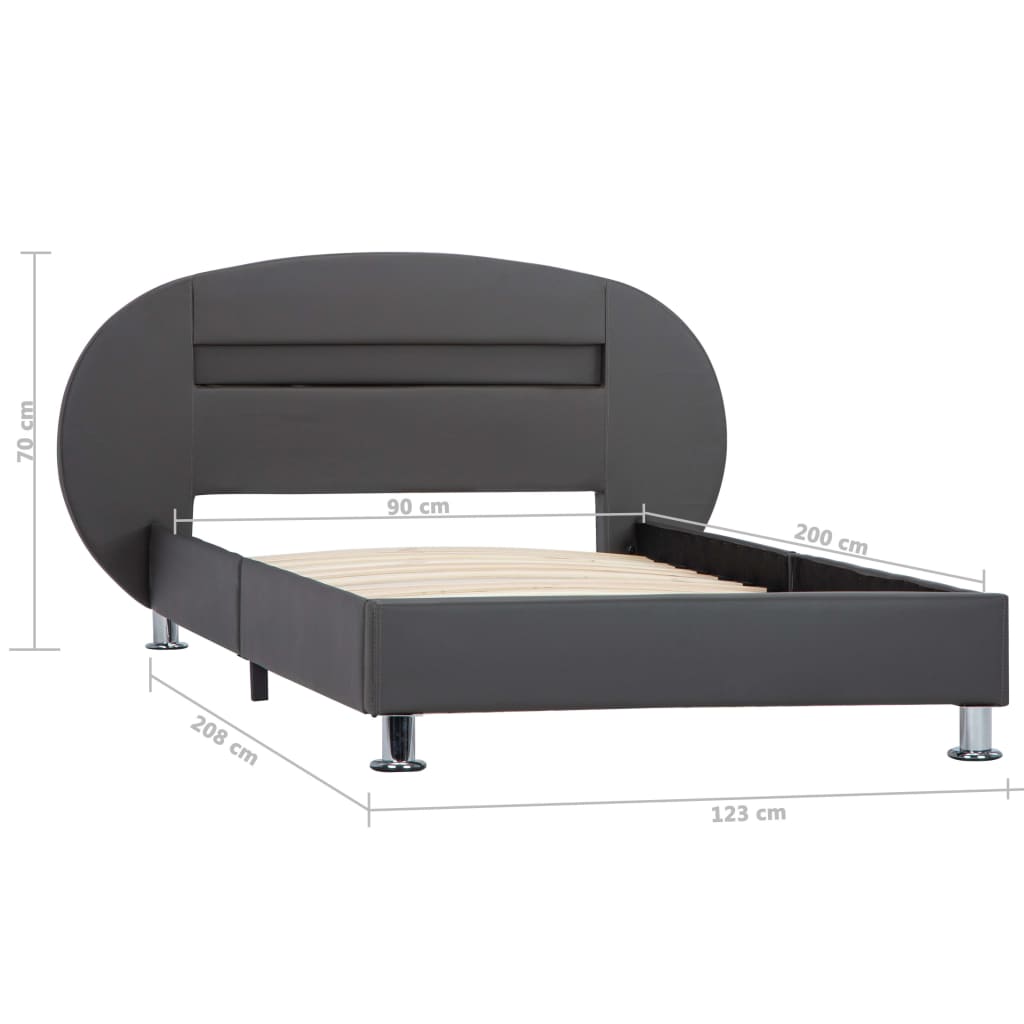 Bedframe met LED kunstleer 180x200 cm