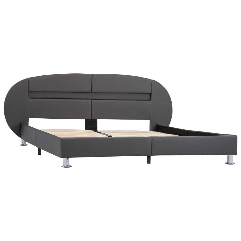 Bedframe met LED kunstleer 90x200 cm