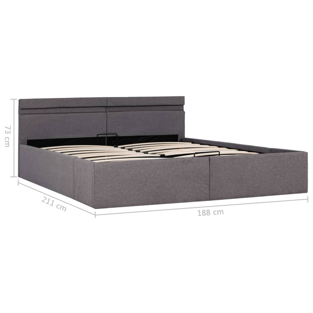 Bedframe met opslag en LED stof 90x200 cm