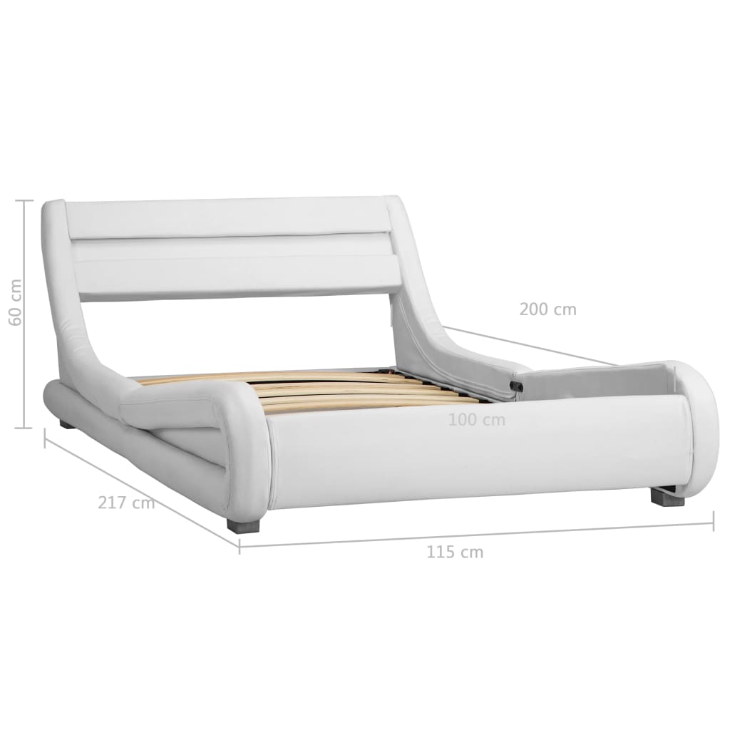 Bedframe met LED kunstleer 100x200 cm