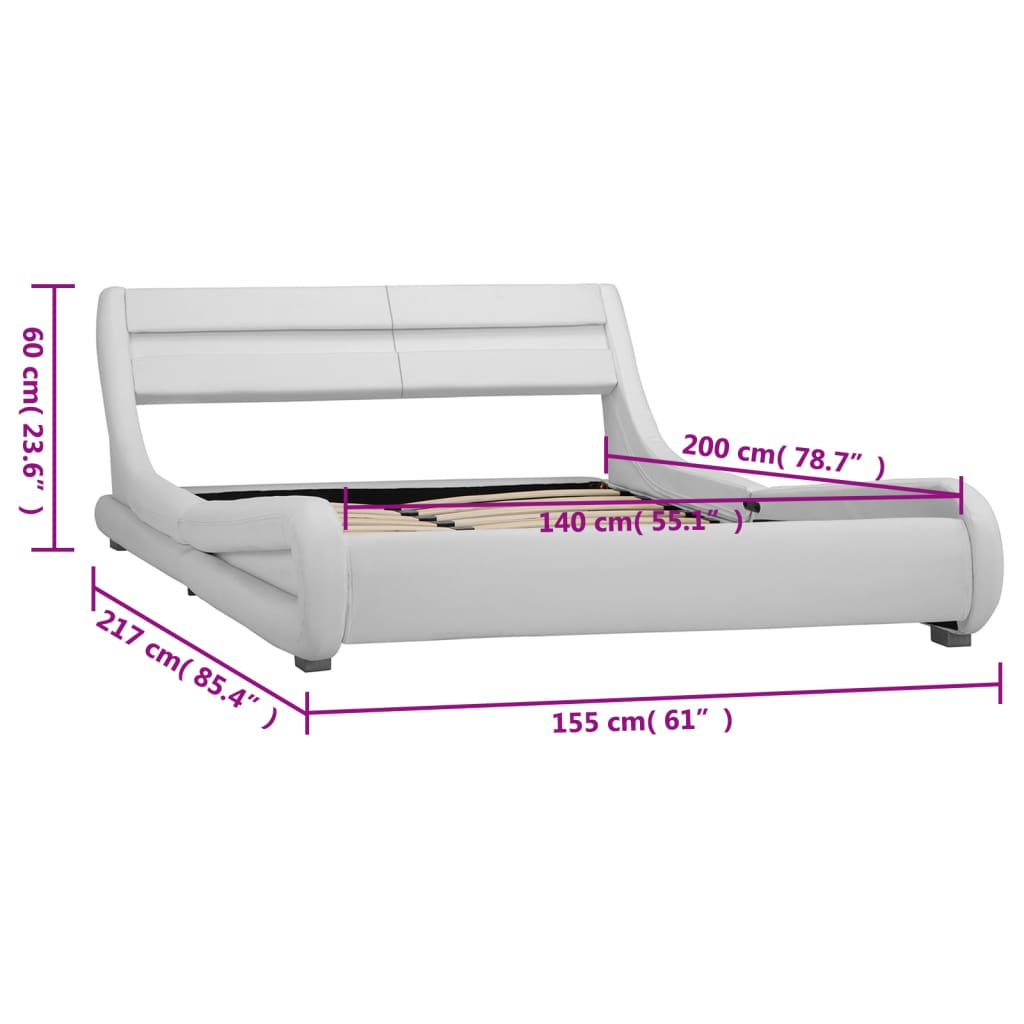 Bedframe met LED kunstleer 180x200 cm