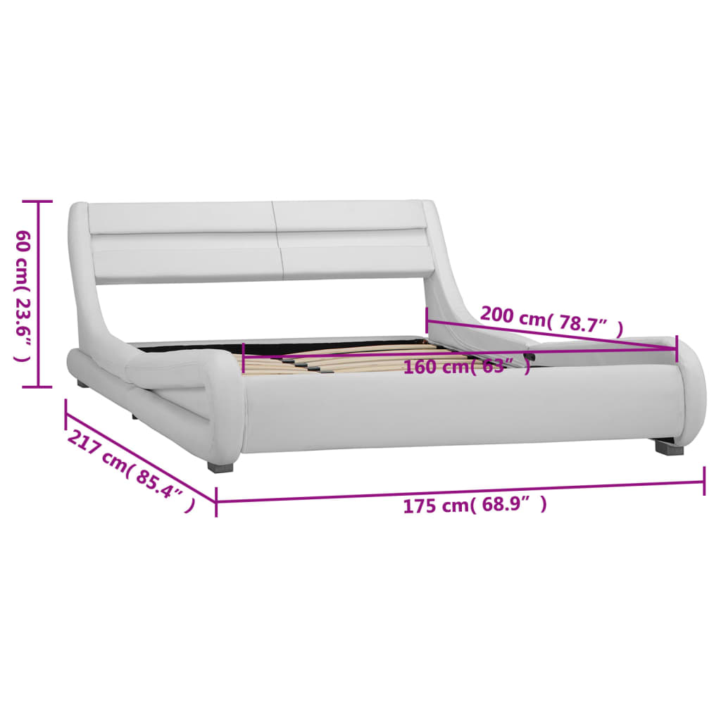 Bedframe met LED kunstleer 180x200 cm