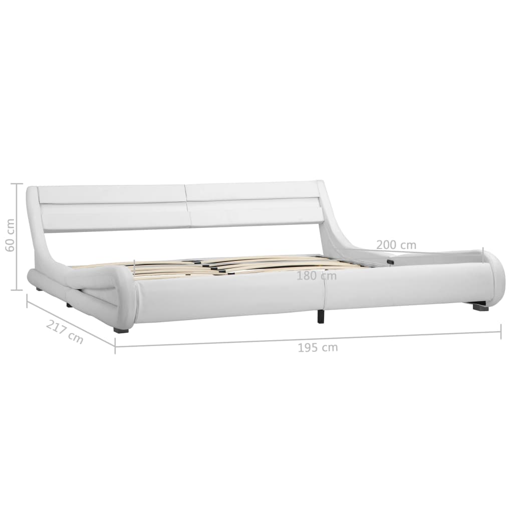 Bedframe met LED kunstleer 180x200 cm