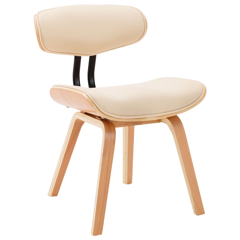 Eetkamerstoelen 6 st gebogen hout kunstleer