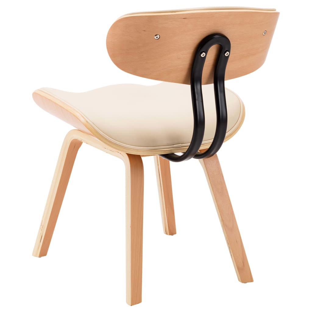 Eetkamerstoelen 6 st gebogen hout kunstleer