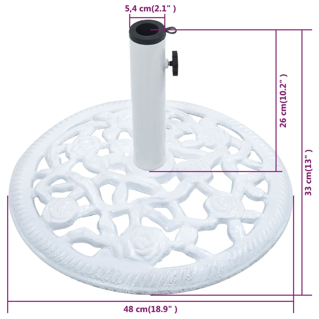 Parasolvoet 12 kg 48 cm gietijzer bronskleurig