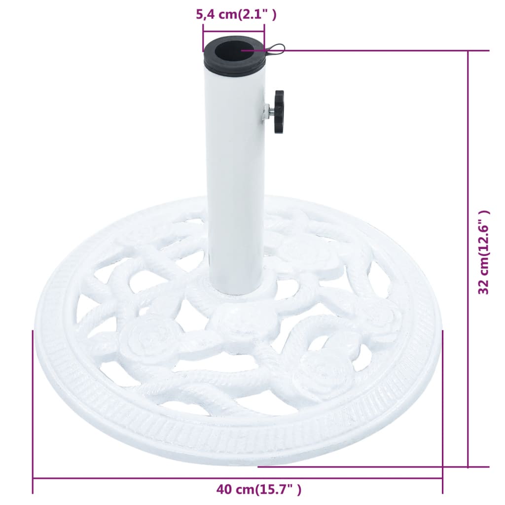 Parasolvoet 12 kg 48 cm gietijzer bronskleurig